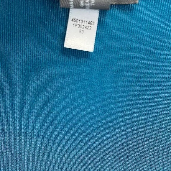 Chico's Travelers Women’s Sz 1 US Medium Classic Tie Front Jacket Turquoise NWT - Picture 5 of 7